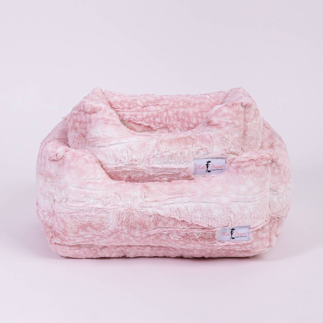 Cashmere Dog Bed: LG / Pink Angora