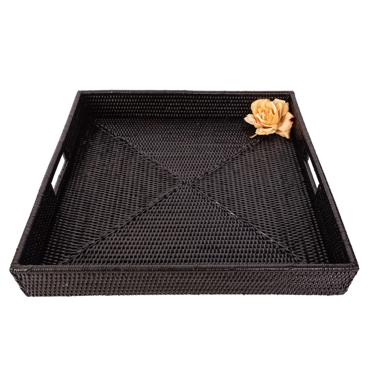 Square Serving/Ottoman Tray: Honey Brown / 24"