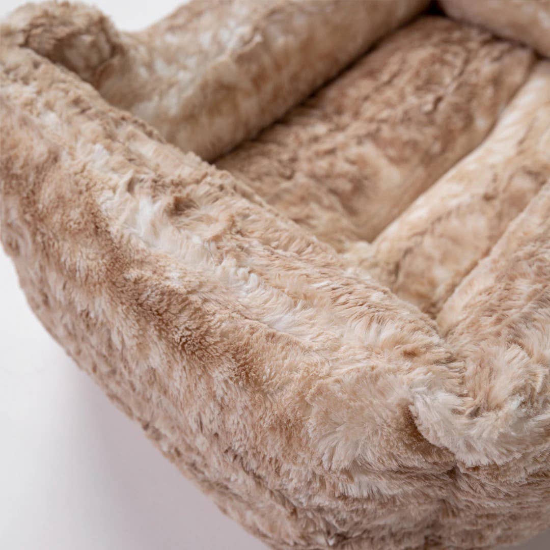 Cashmere Dog Bed: LG / Gold Fawn