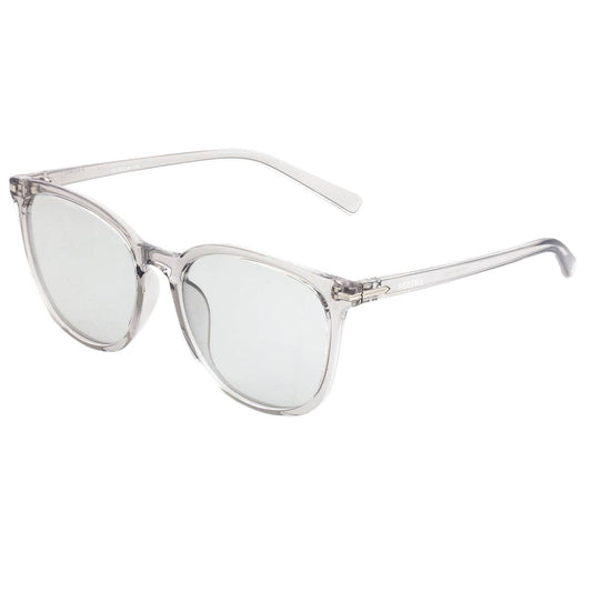 Bertha Piper Polarized Wayfarer Sunglasses: Clear/Clear