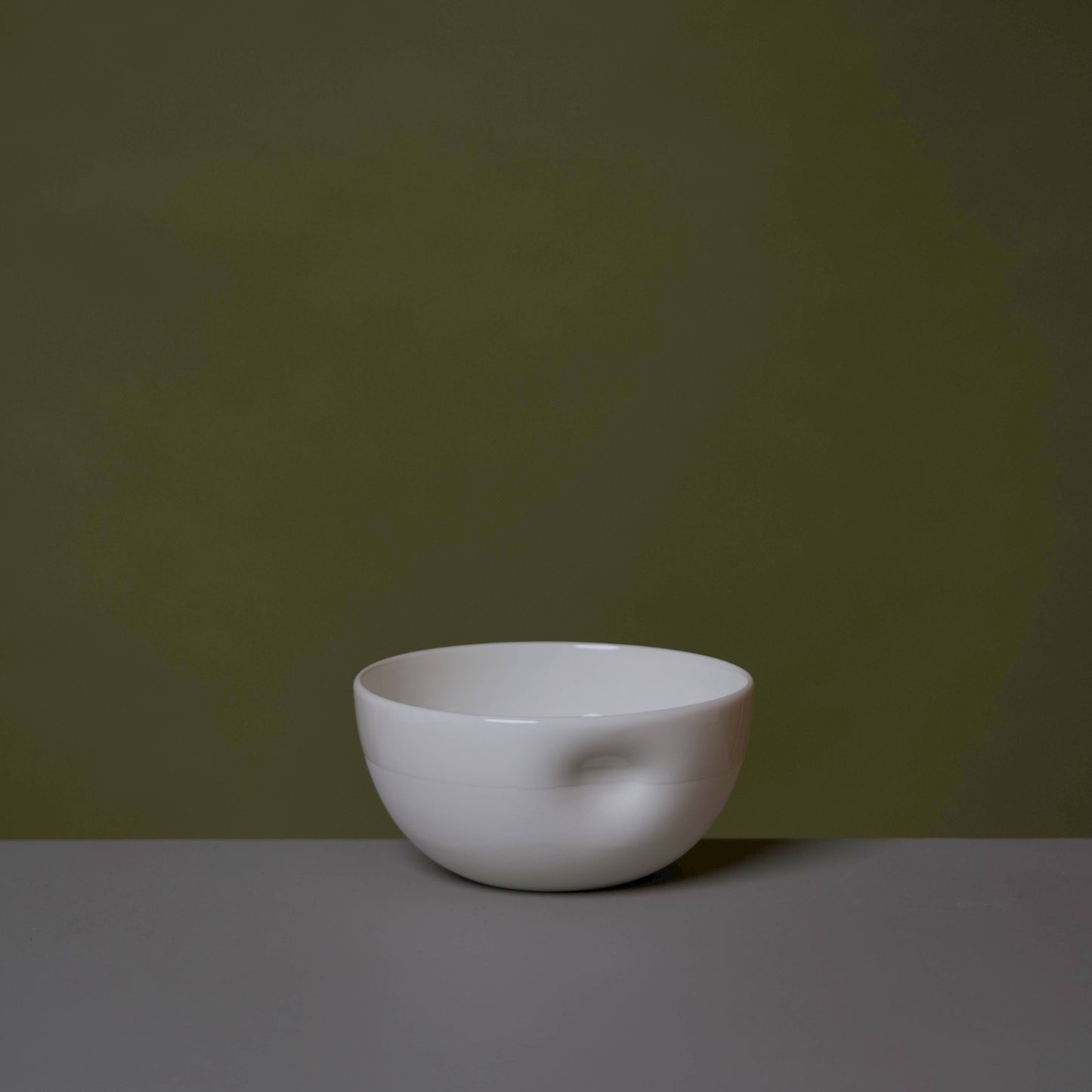 Bisque Unique Thumb Print Porcelain Bowl - three sizes: Bisque / Large