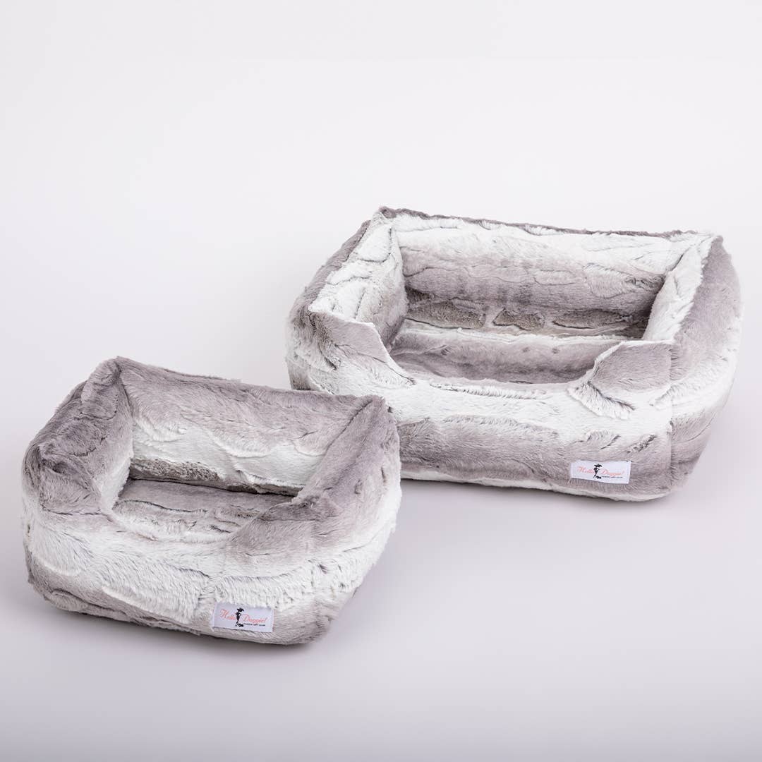 Cashmere Dog Bed: LG / Silver Fawn