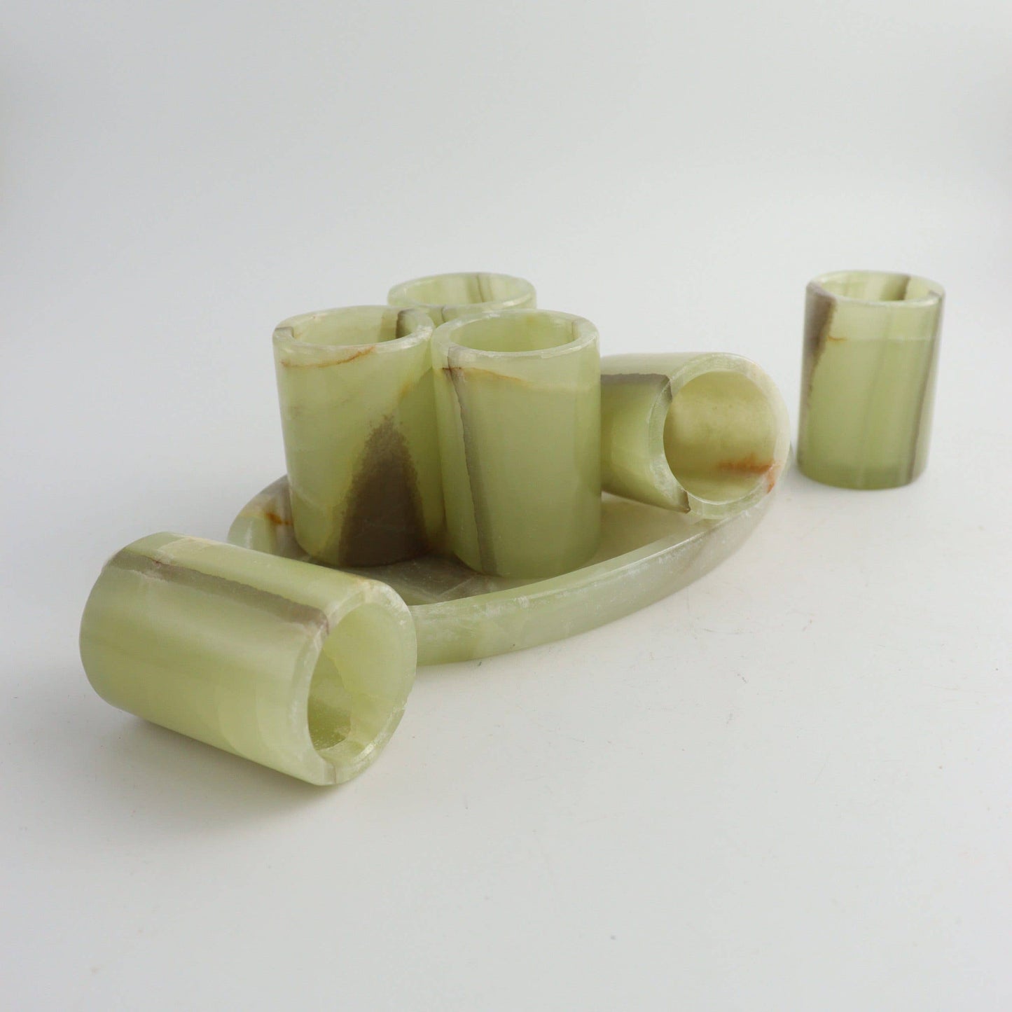 Green Onyx Shot Glass Set of 6