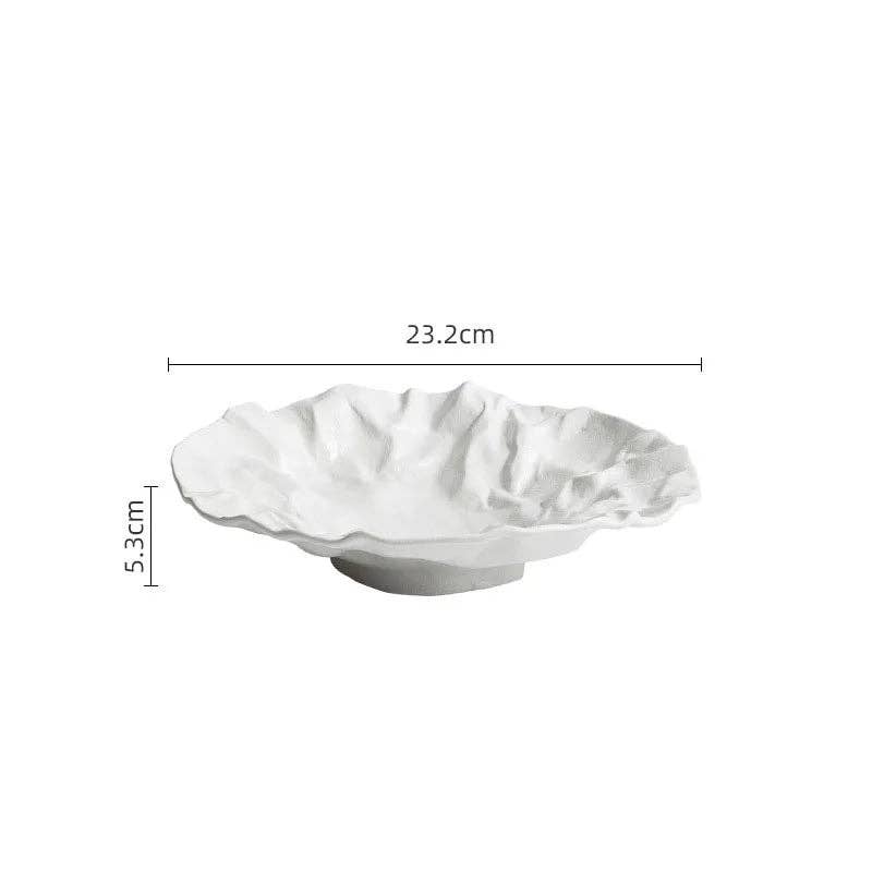 Tidal Ripple Bowl: White (23cm)