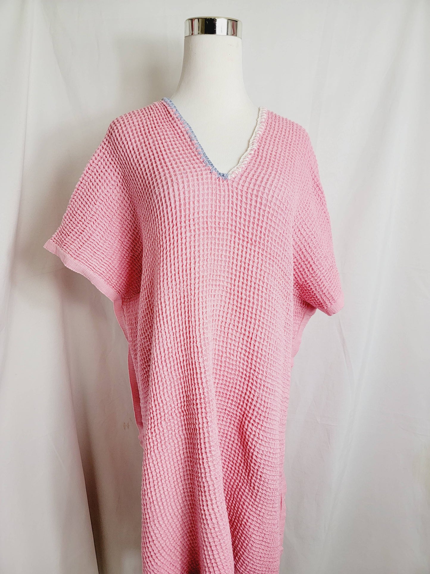 Beach cover-up, Hand made Honey comb wave Cotton cover