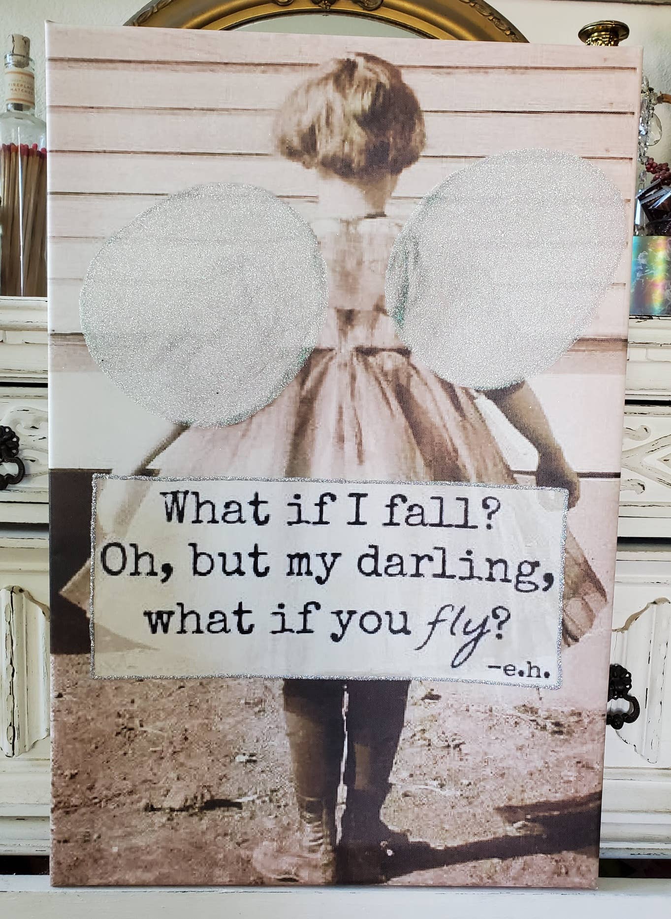 What if You Fly Vintage Fairy Canvas Print