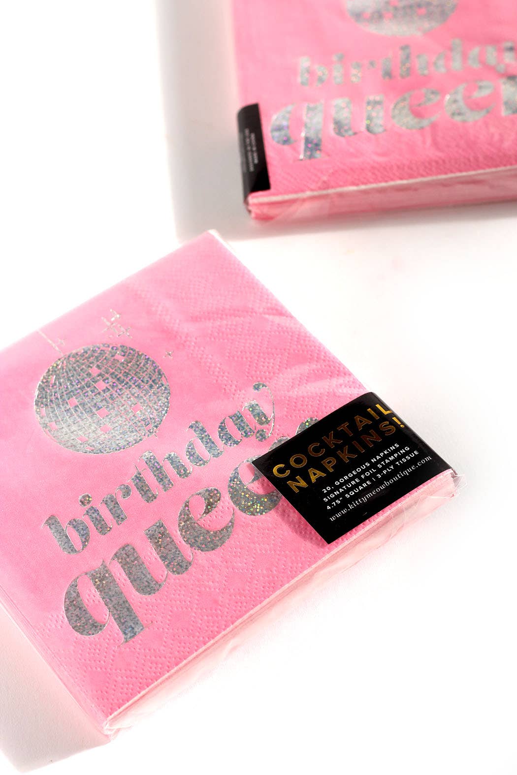 Birthday Queen, Disco Ball Celebration Cocktail Party Napkin