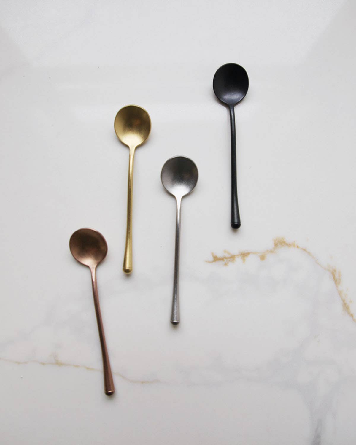 Black Modern Matte Spoons: Long Spoon