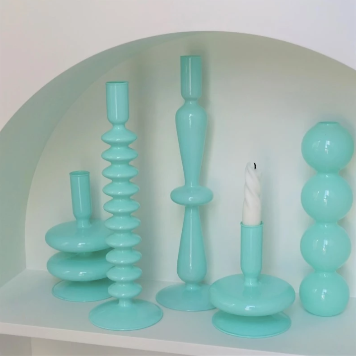 Jade Color Candle Holders: 1 Ring