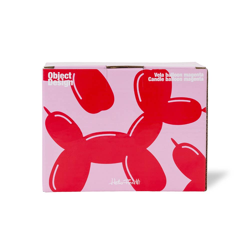 MAGENTA BALLOON DOG CANDLE HF