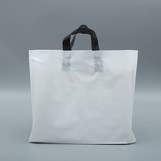 13"x9"& 16"x13"&18"x16" White PVC gift bag with Black handle: Small