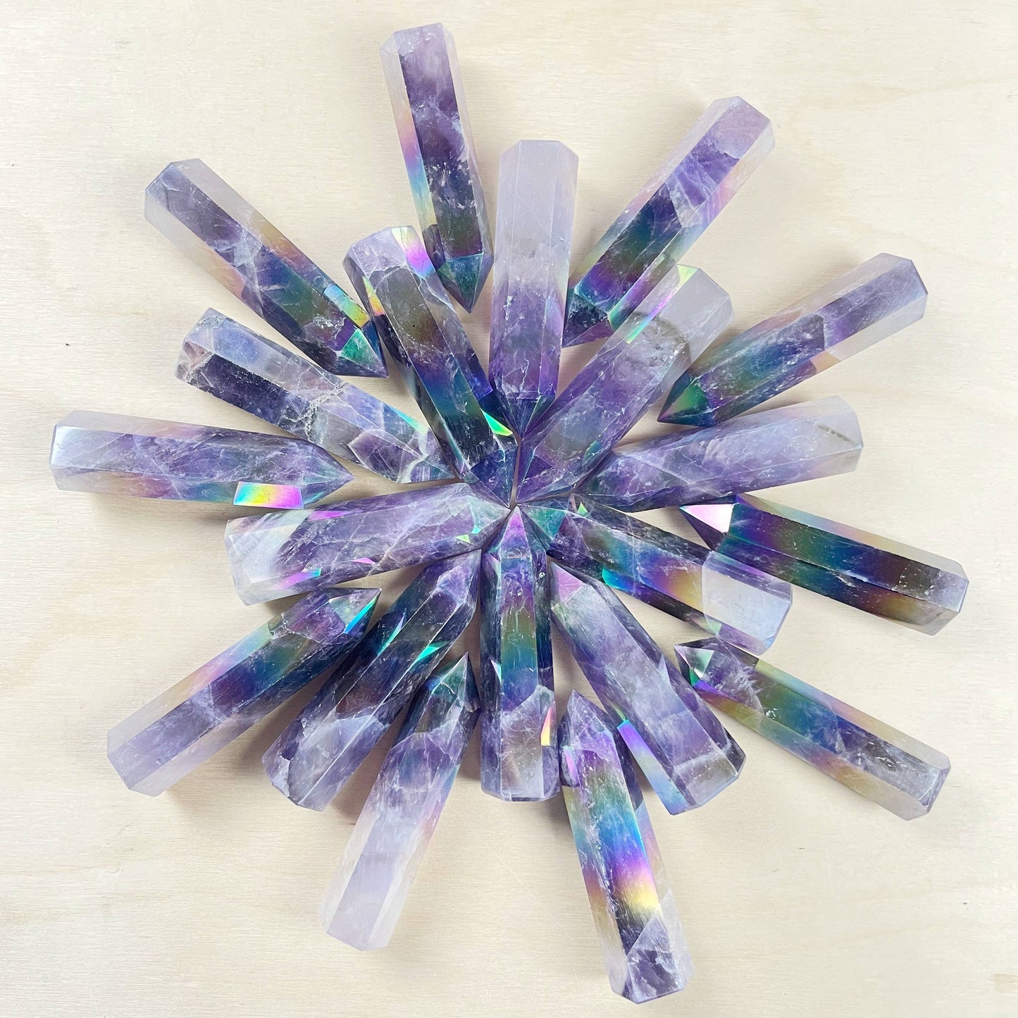 2.5-3inch Aura Amethyst Point