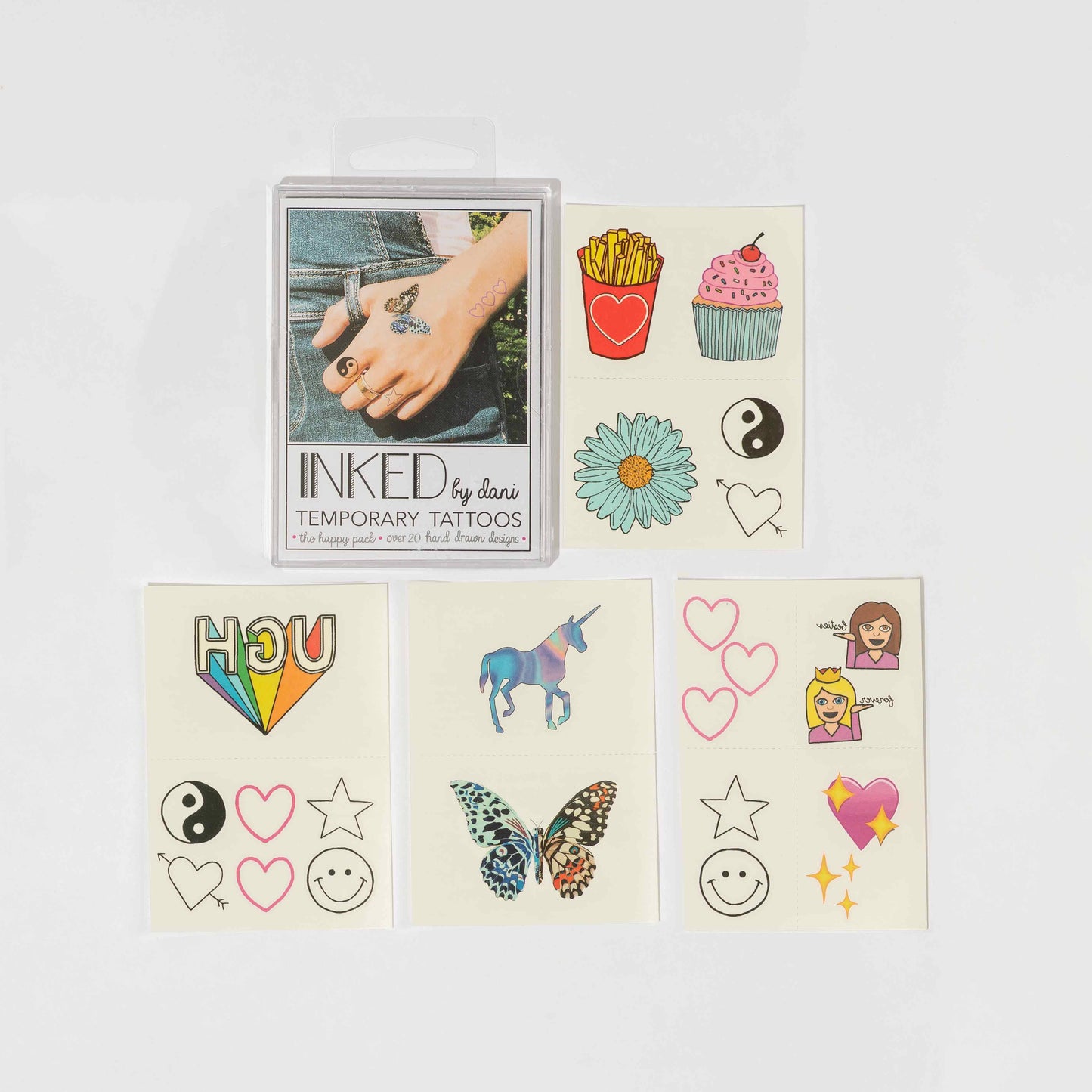 Happy Temporary Tattoo Pack