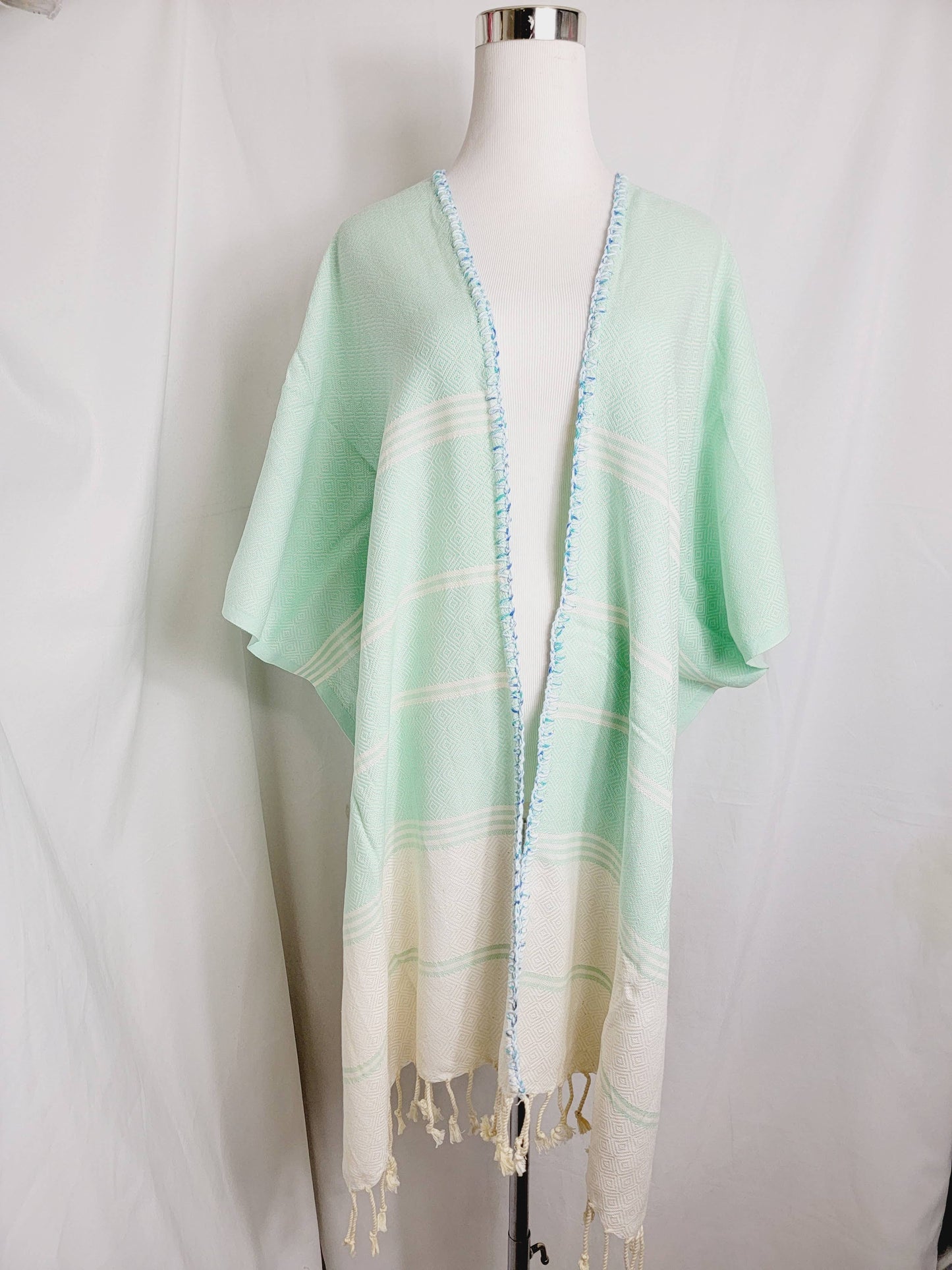 Beach cover-up, Hand made Honey comb wave Cotton cover