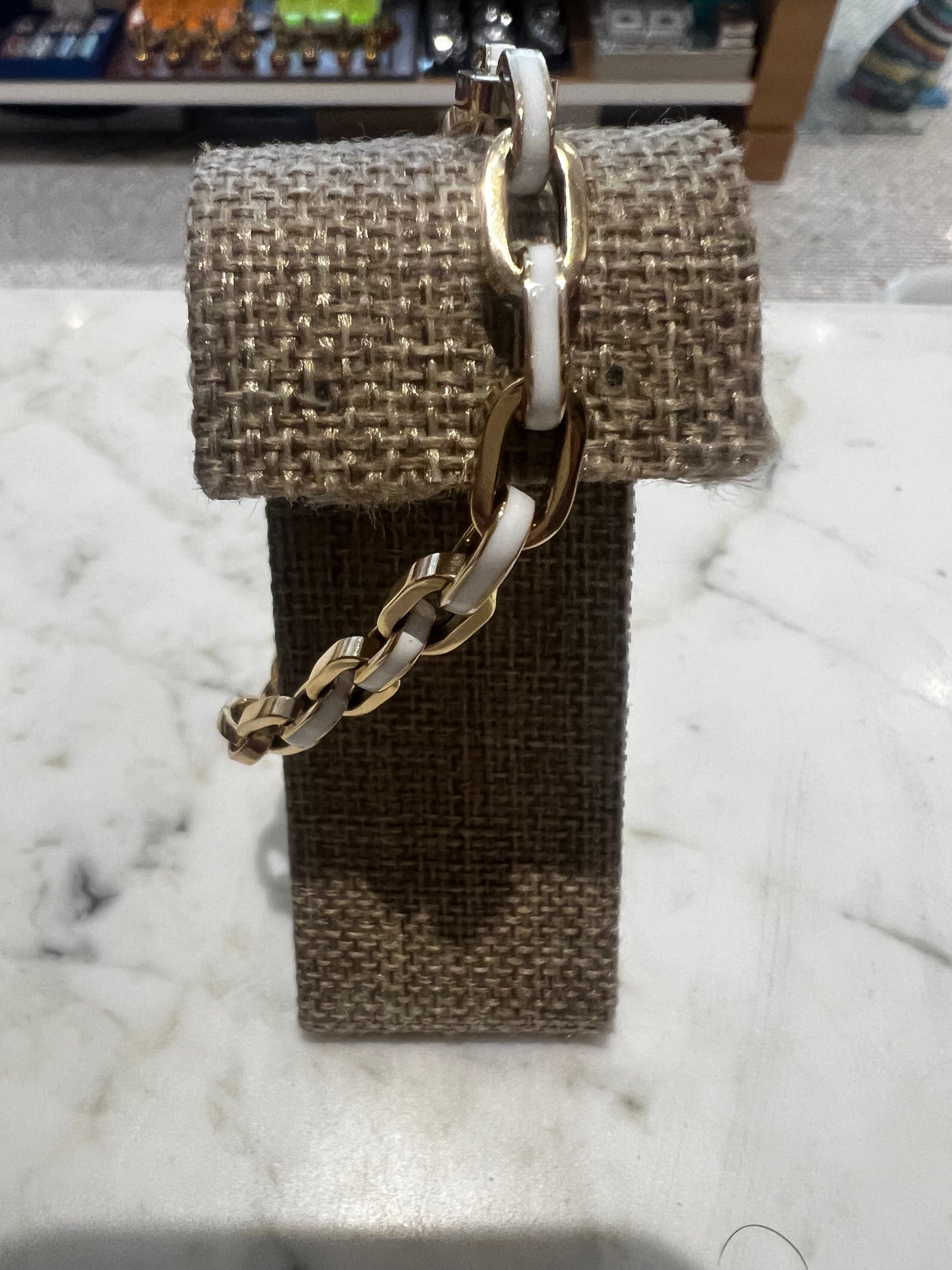 White Gold chain link bracelet