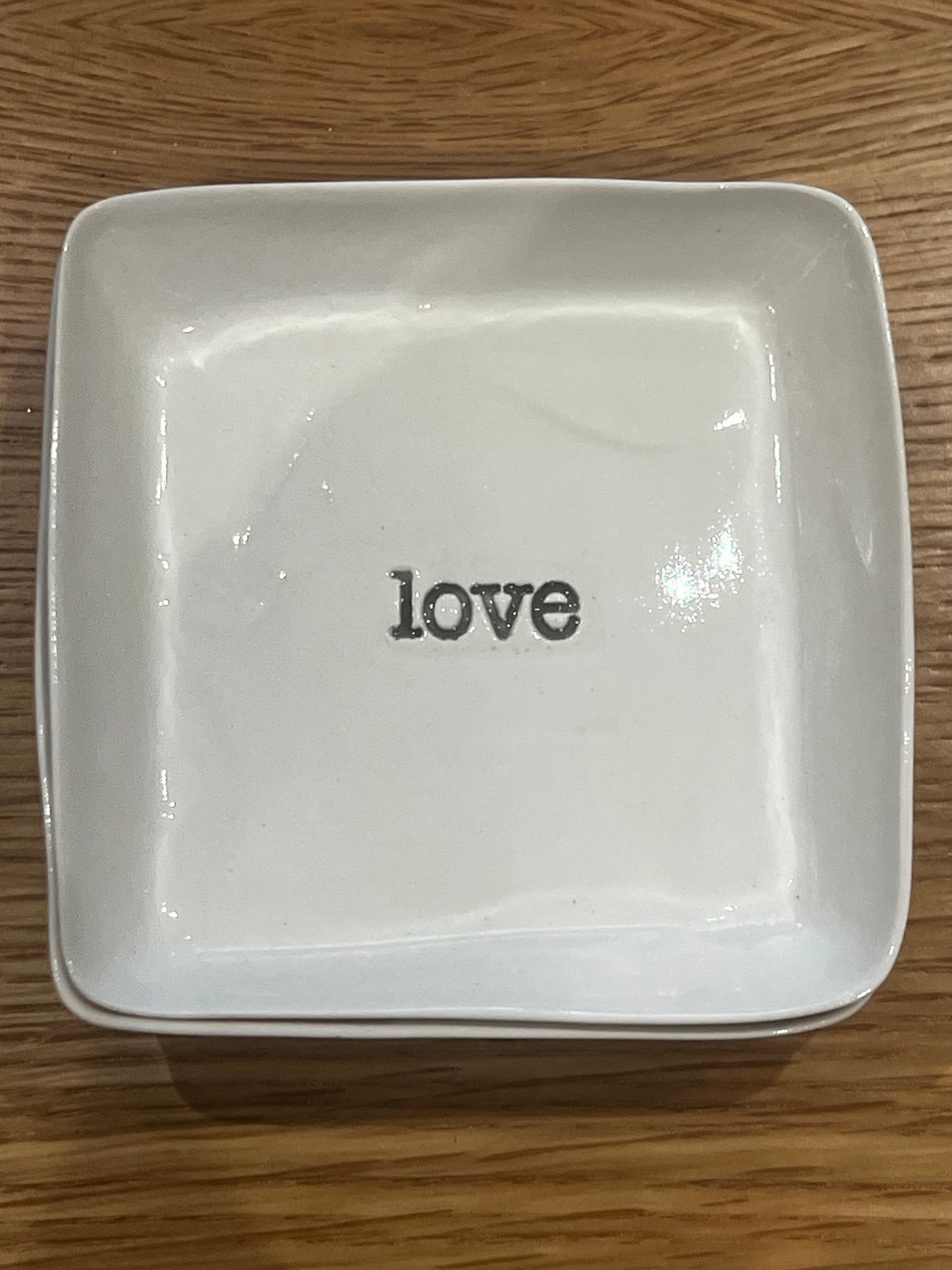 Square tray- love