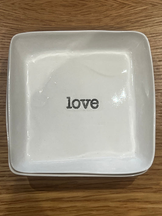 Square tray- love