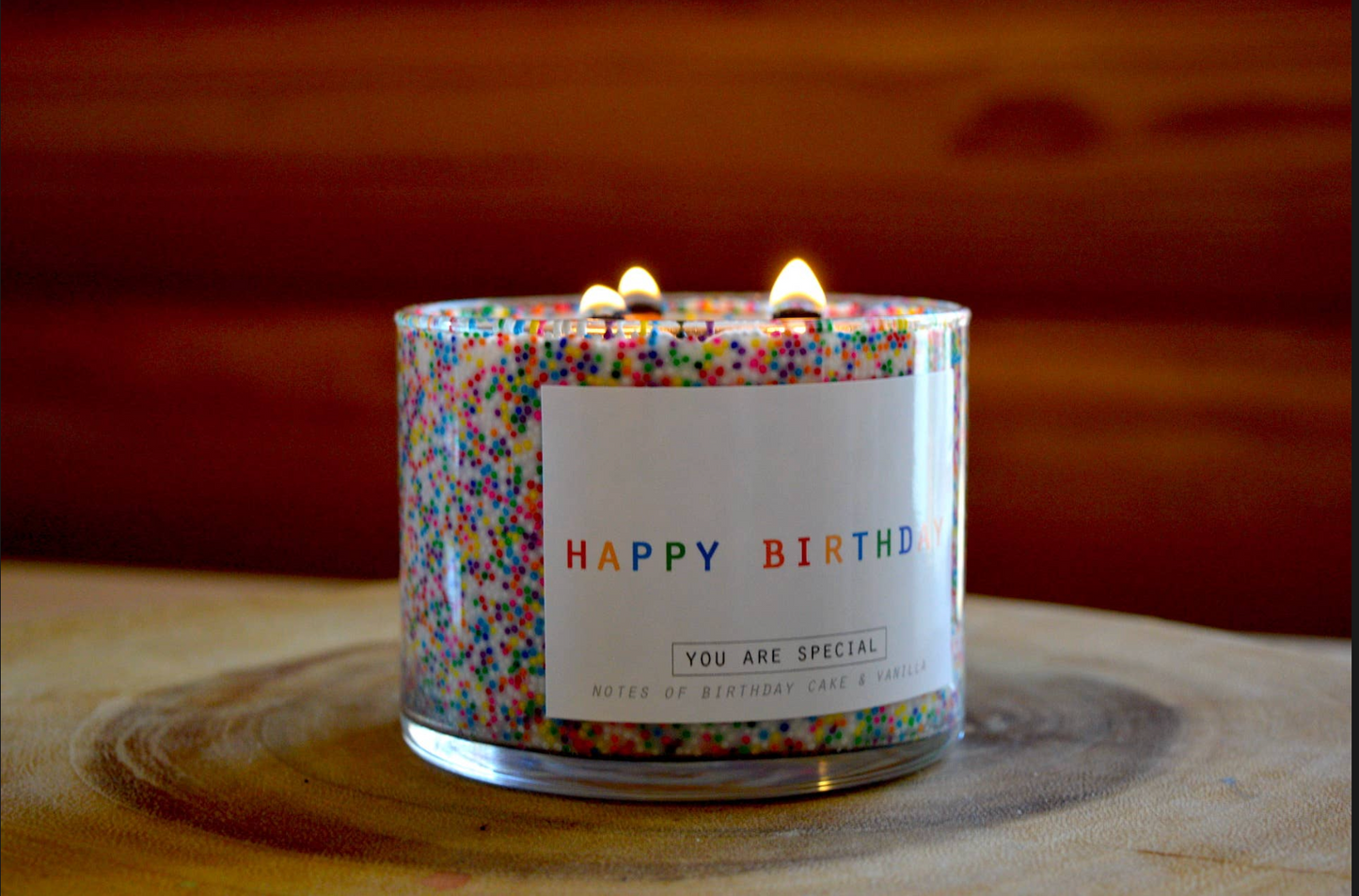 3 Wick Happy Birthday - 15 oz Soy Candle