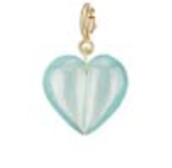 Ten Thousand Things min split aquamarine heart charm