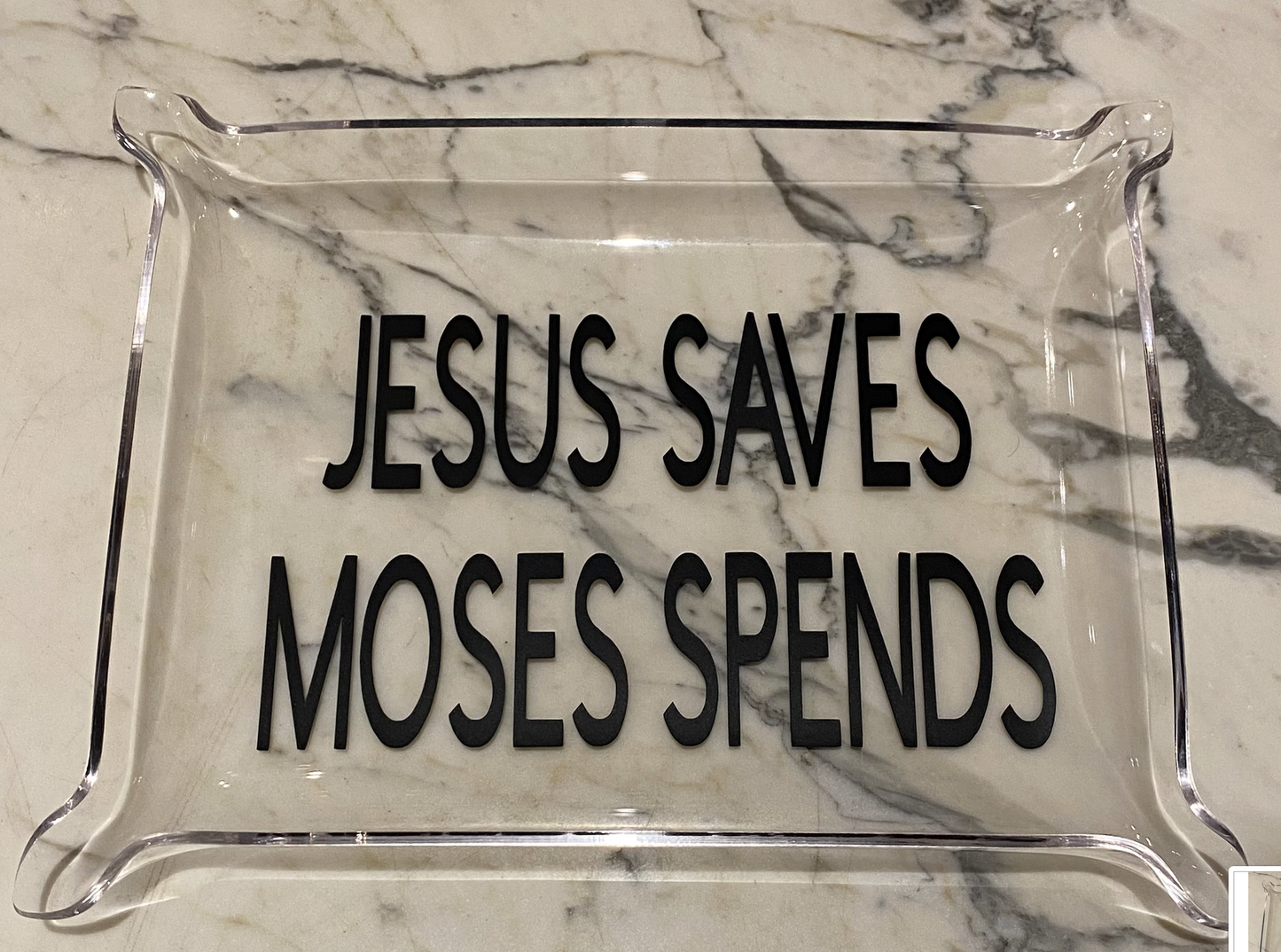 Jesus Saves Acrylic Tray