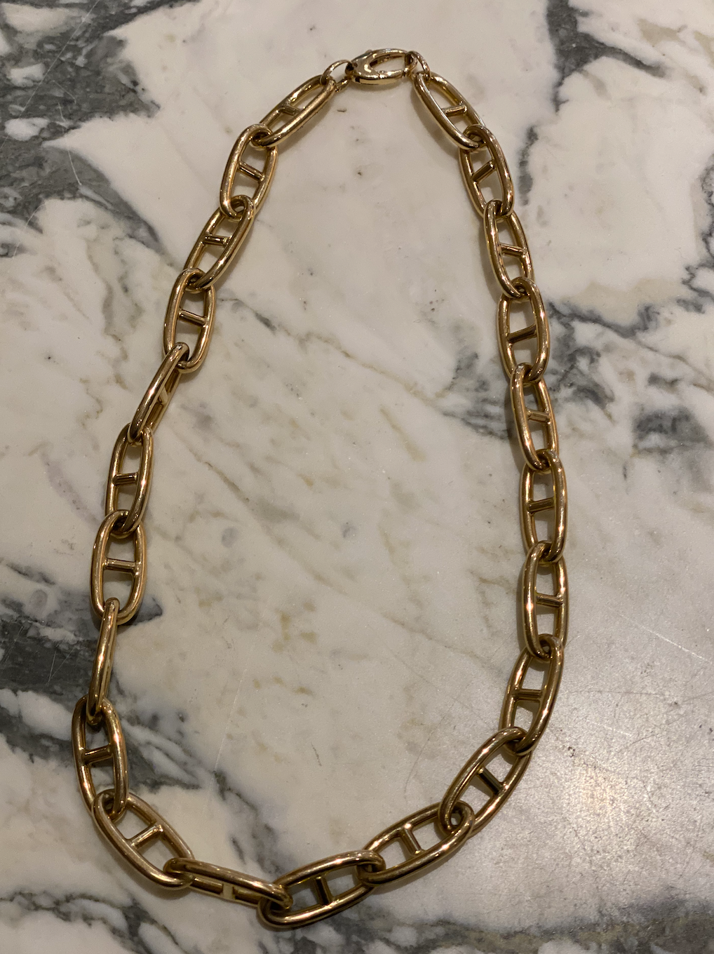 14k Large Mariner Link Necklace