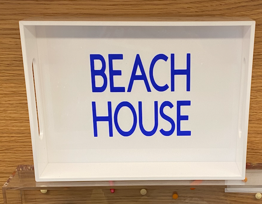 Beach House Blue/White Tray