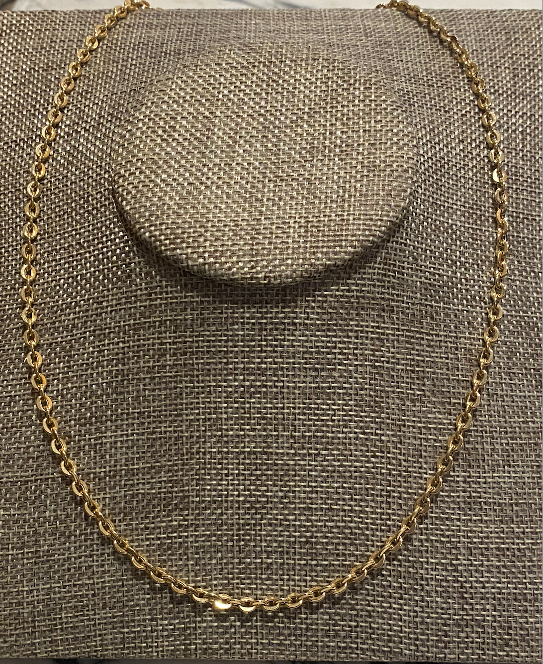 Small Gold Link Necklace 18k Yellow Gold