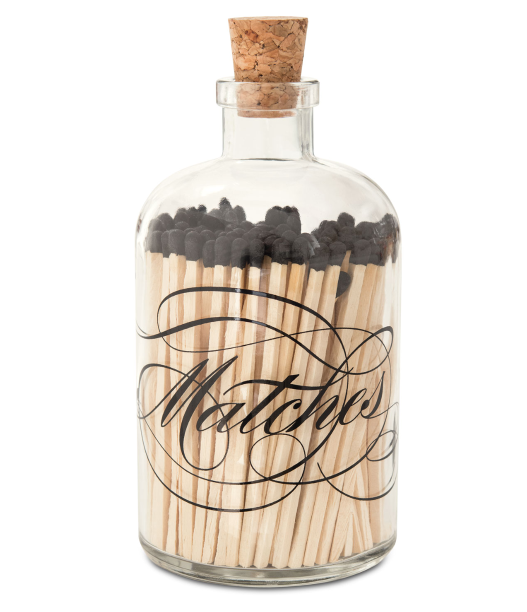 Calligraphy large match bottle