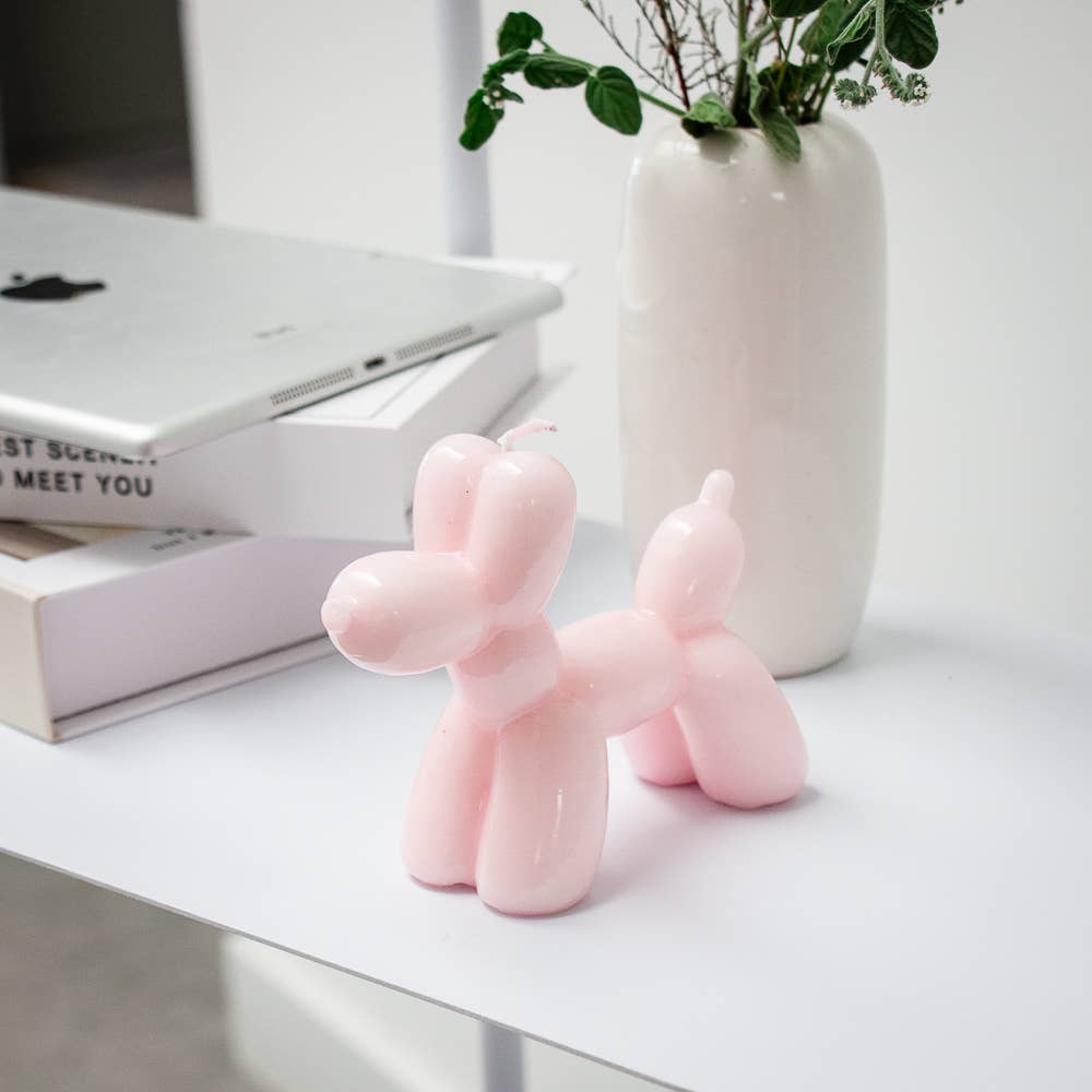 PINK BALLOON DOG CANDLE HF