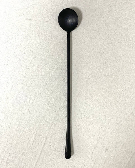 Black Modern Matte Spoons: Long Spoon