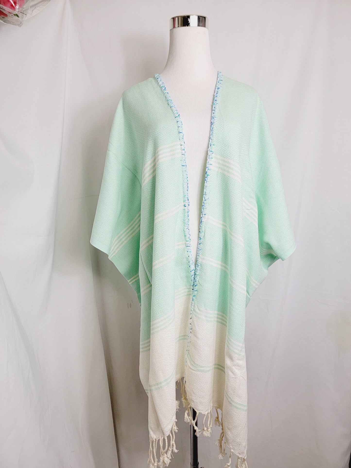 Beach cover-up, Hand made Honey comb wave Cotton cover