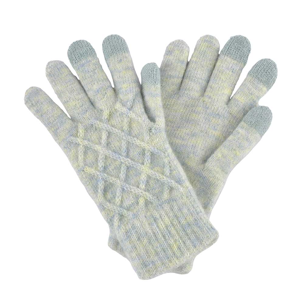 Soft Knit Touch Smart Gloves: Taupe