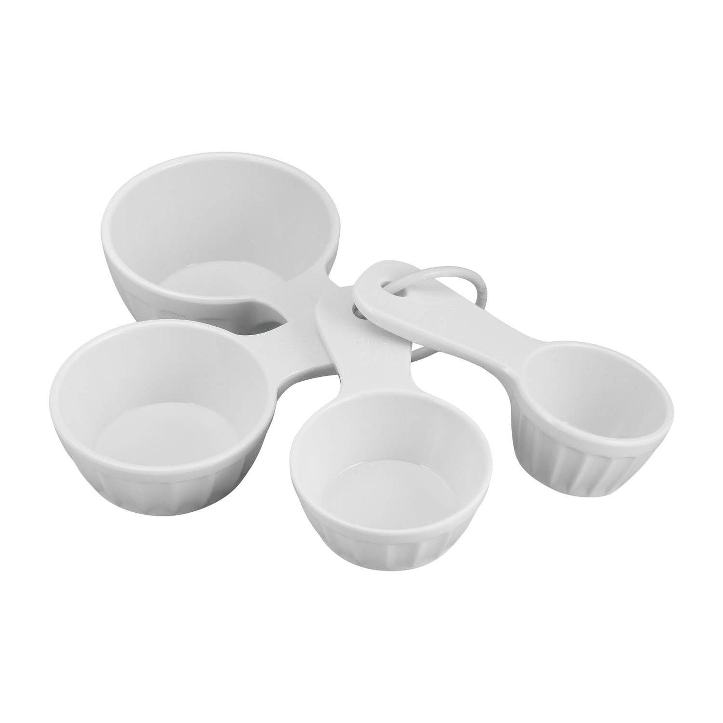 4-Piece Latte Melamine Measuring Cup, White