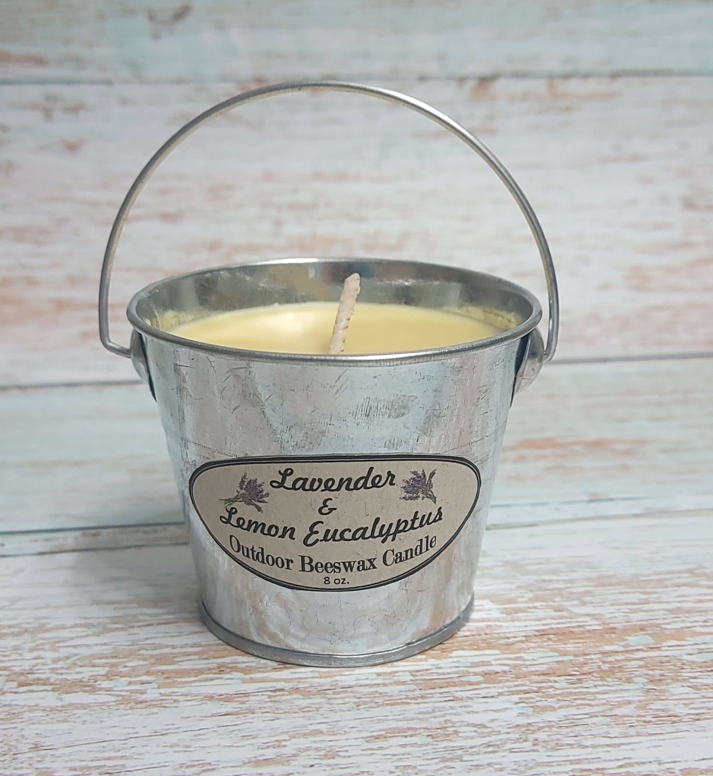 Beeswax Outdoor Candle w/Lavender & Lemon Eucalyptus