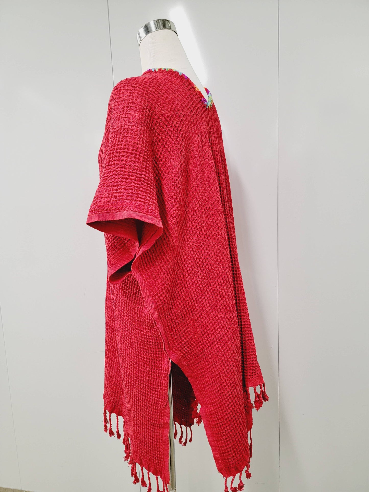 Beach cover-up, Hand made Light Jacket RED