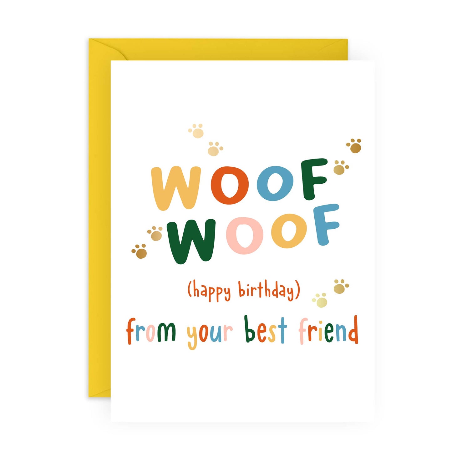 WOOF WOOF Cute Birthday Card for Him, Her