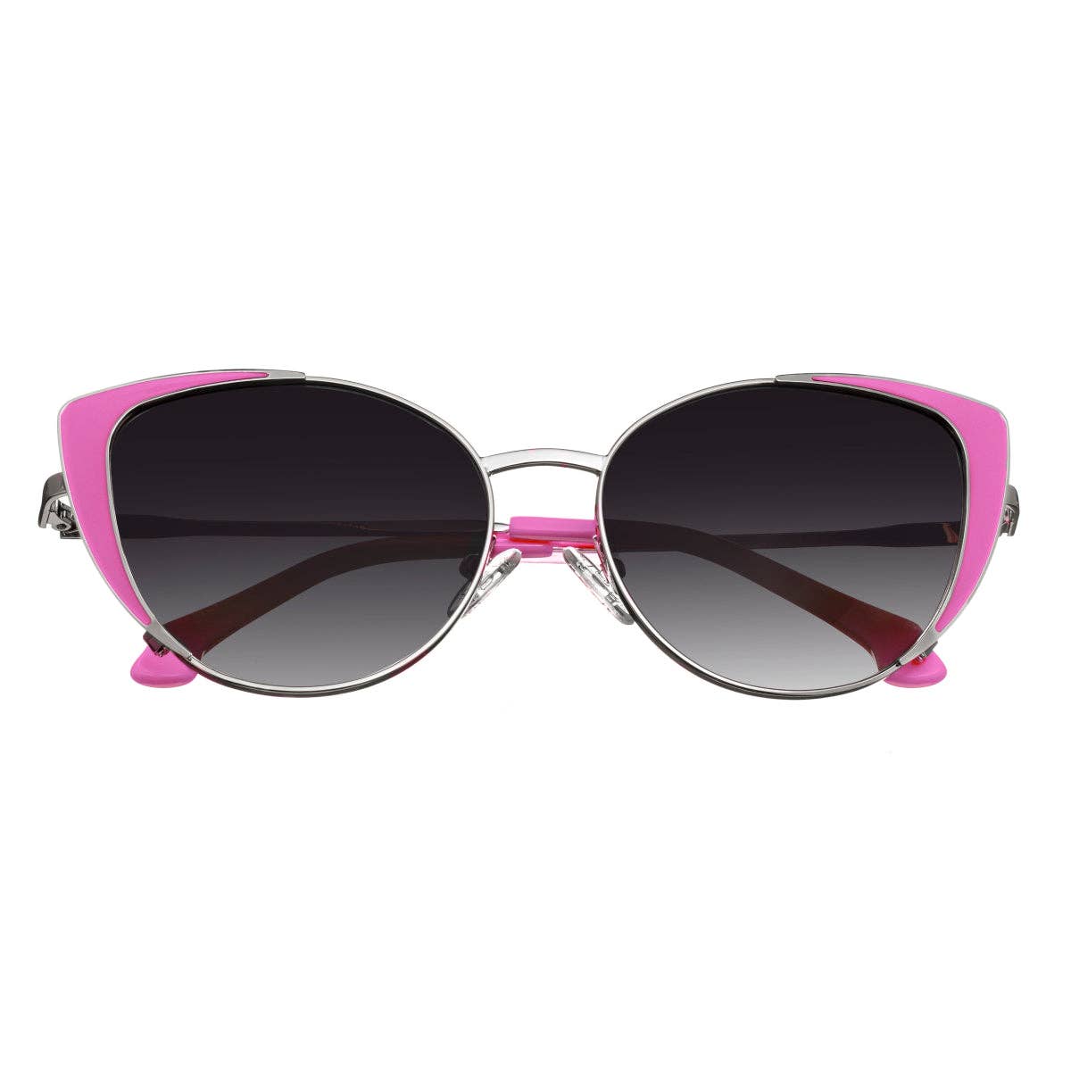 Bertha Bailey Handmade-in-Italy Polarized Cat-Eye Sunglasses: Pink