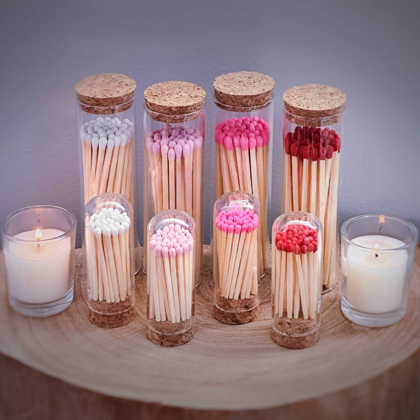 2" Matches + Mini Cloche - Light Pink