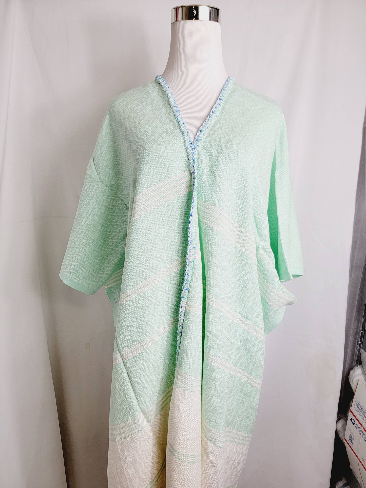 Beach cover-up, Hand made Honey comb wave Cotton cover