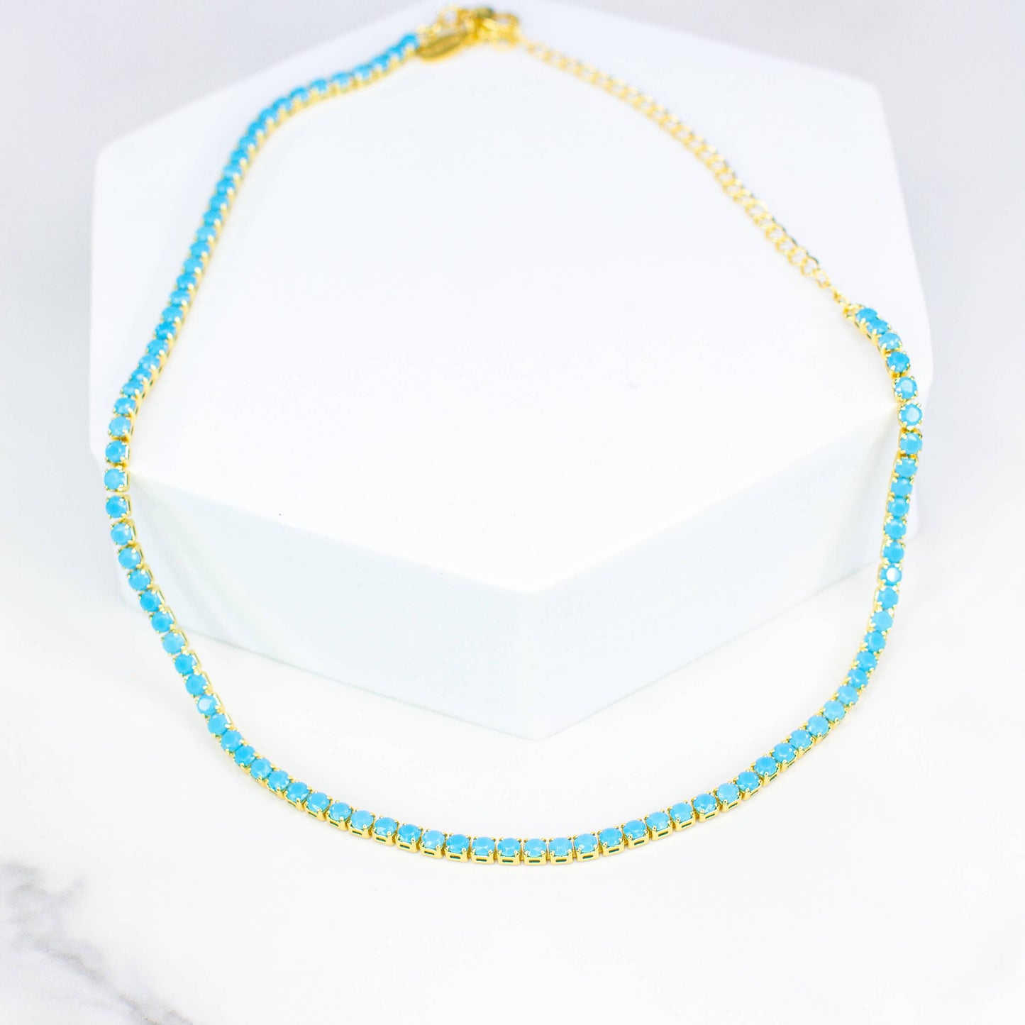 Turquoise Tennis Necklace