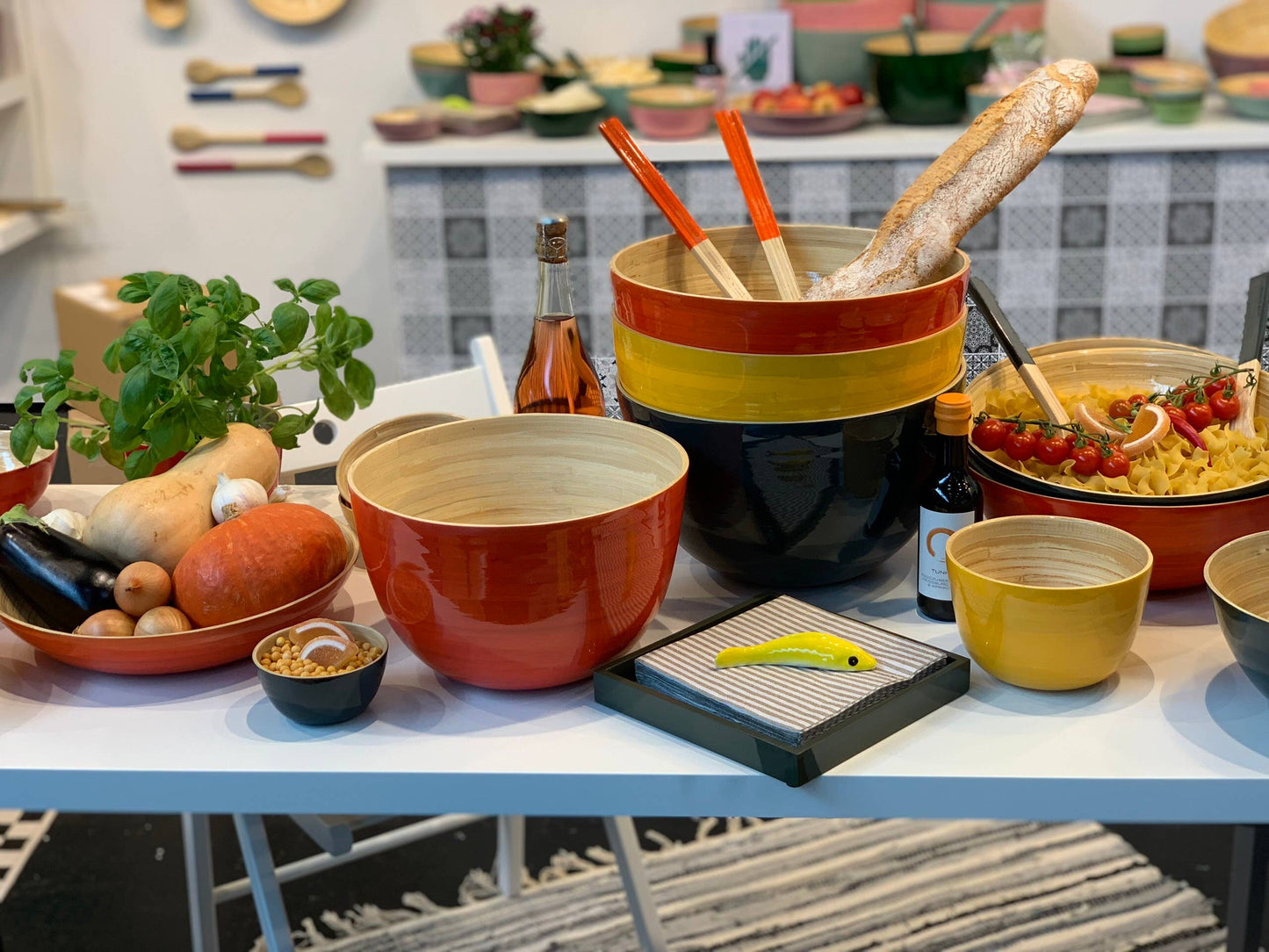 Bamboo Snack Bowl: Ice Blue