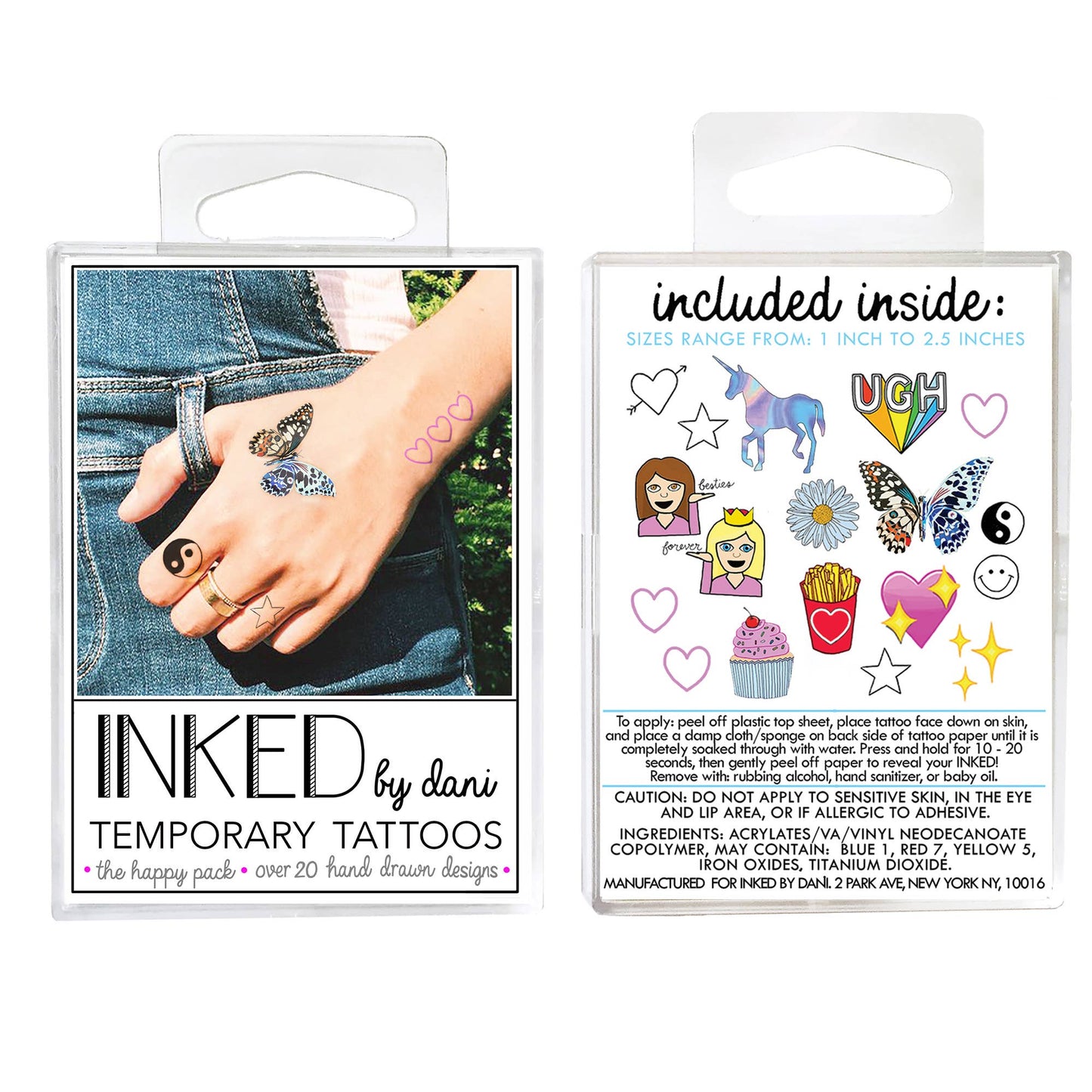 Happy Temporary Tattoo Pack