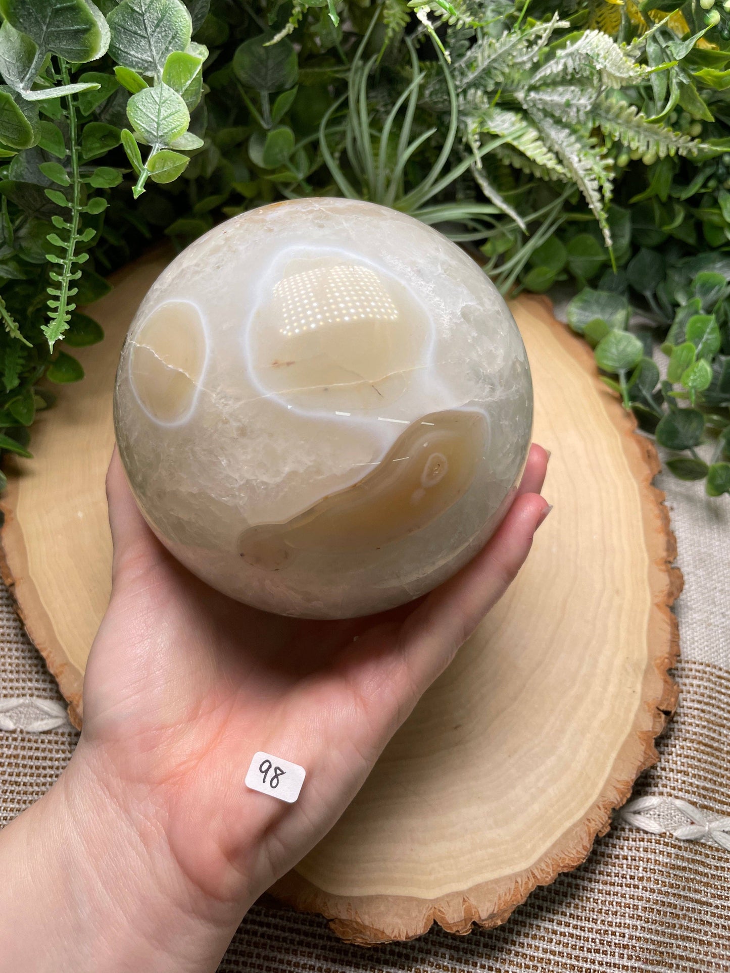 XL Agate and Quartz Sphere