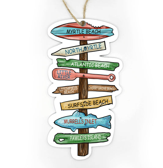 Wood Ornament- Driftwood Sign