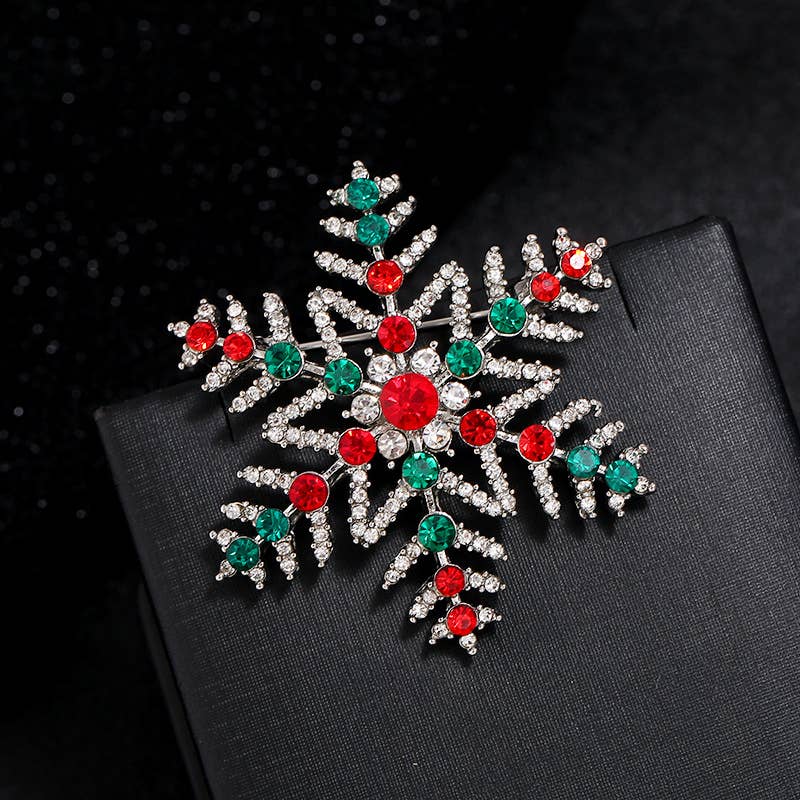 Snowflake Rhinestone Pin