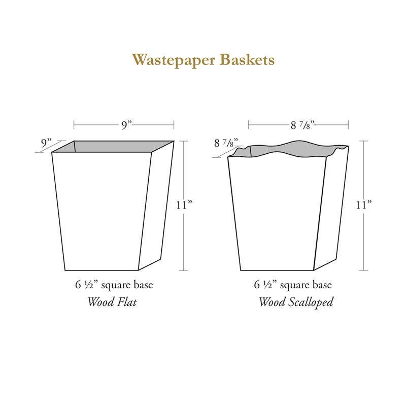 WB1270-Jaguar Wastepaper Basket: Scalloped Top