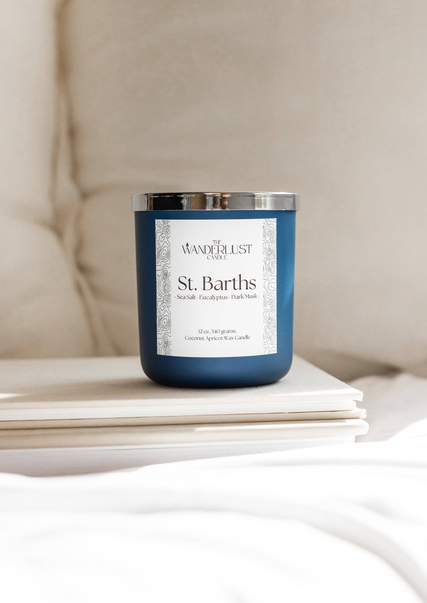 St Barths | Large (Sea Salt, Eucalyptus, and Dark Musk): Large | 12 oz. - 340 G.