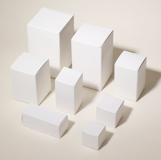 50pc, small white gift Box Packing Cardboard 8 sizes: 8