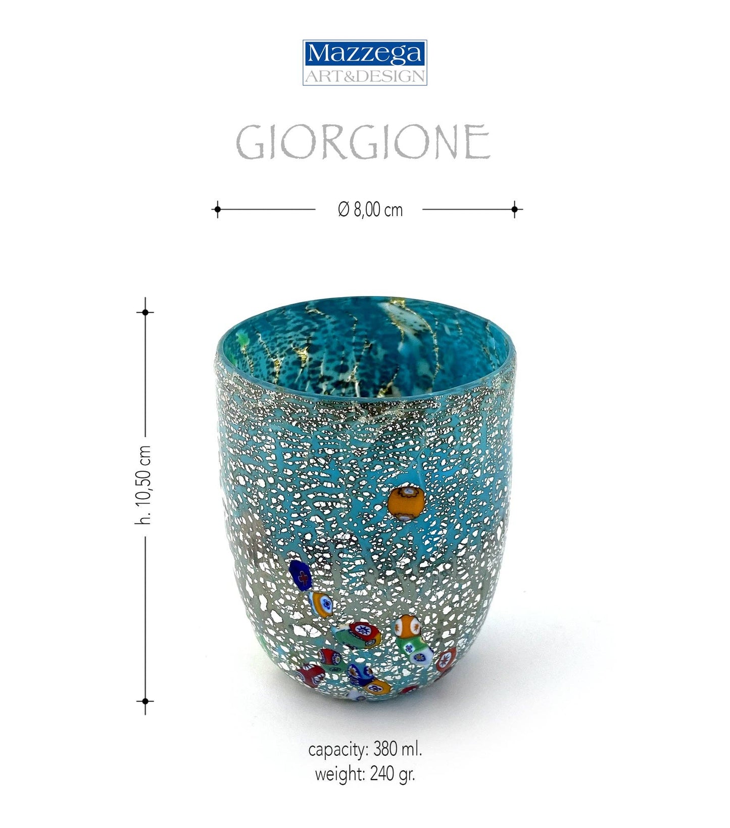 SPECIAL EDITION glasses, in Murano glass - GIORGIONE