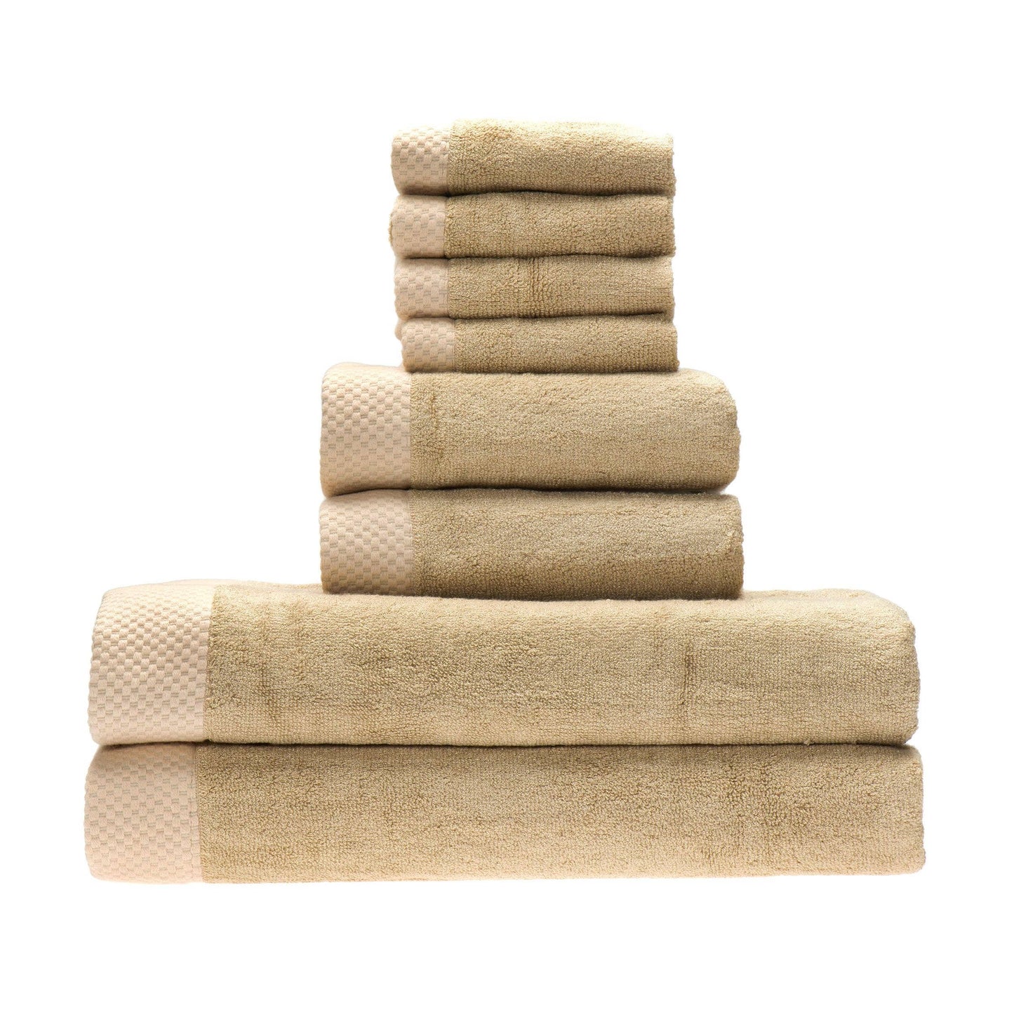 BedVoyage viscose from Bamboo Luxury 8 Piece Towel Set: White